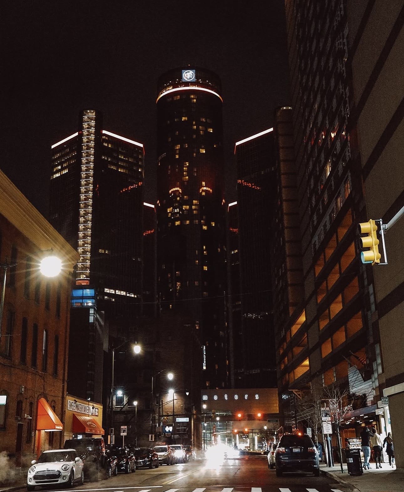 Warm highlights against the night